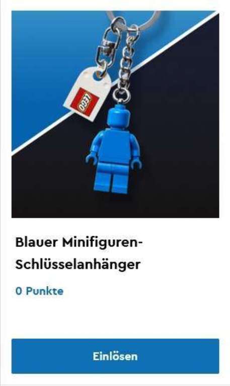 [LEGO VIP] Blauer Minifiguren Schlüsselanhänger 0 VIP Punkte - 55€ MBW oder 3,50€ VSK