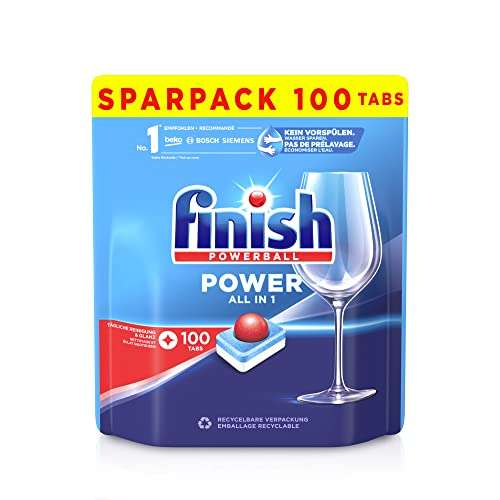 [PRIME+Sparabo+Coupon(personalisiert?)] Finish Power All in 1 Spülmaschinentabs, 100 Stück