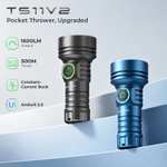 115° - Wurkkos TS11 V2 EDC-Taschenlampe - 1600 Lumen, 500 m Wurfweite, SFT40 LED, Anduril 2.0, USB-C, 18350-Akku, IP68, RGB-Zusatzlicht