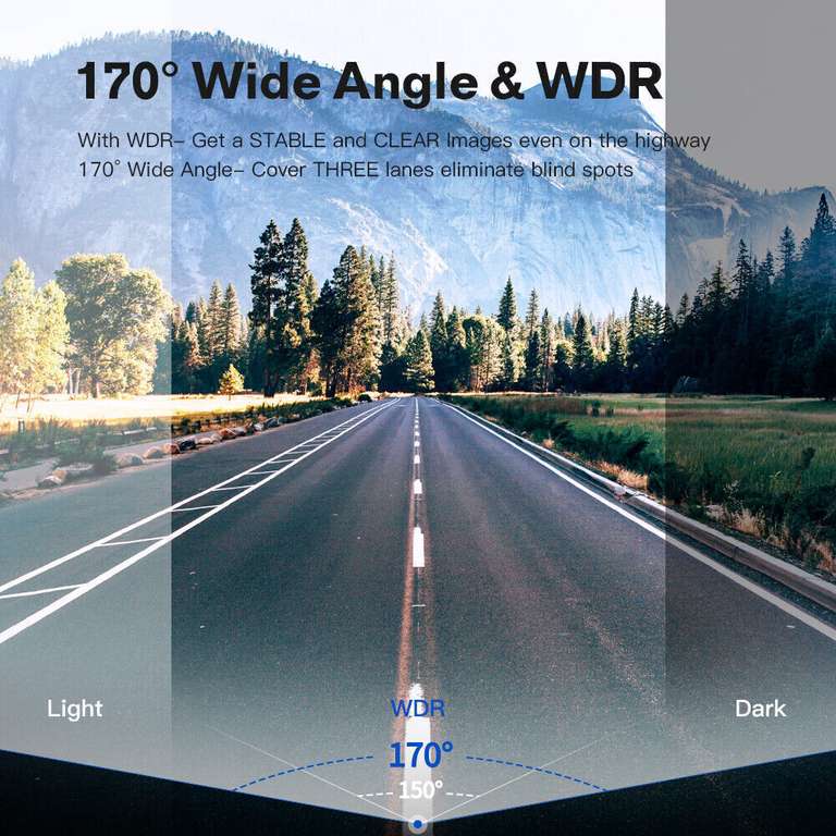 AZDOME Auto Dash cam 4K Ultra HD Video DVR Kamera Recorder Nachtsicht G-Sensor