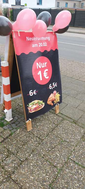 (Lokal Krefeld) Döner 1€ Neueröffnung oder Hähnchenschenkel mit Pommes