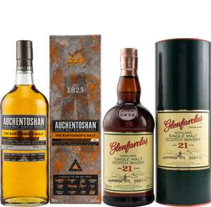 Whisky-Übersicht 131: z.B. Auchentoshan The Bartender's Malt Lowland Single Malt für 41,85€, Glenfarclas 21 Jahre für 78,90€ inkl. Versand