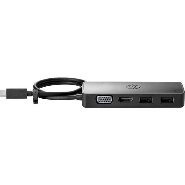 HP USB-C Reisehub (schwarz, USB-A, USB-C, HDMI, VGA)