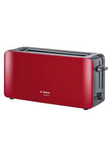 Bosch ComfortLine TAT6A Langschlitz Toaster (Auftaufunktion, automatische Brotzentrierung, Abschaltautomatik, 1090 W, rot)