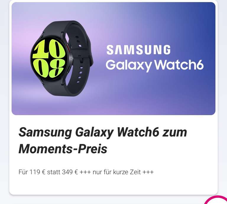 Magenta Moments Samsung Galaxy Watch 6