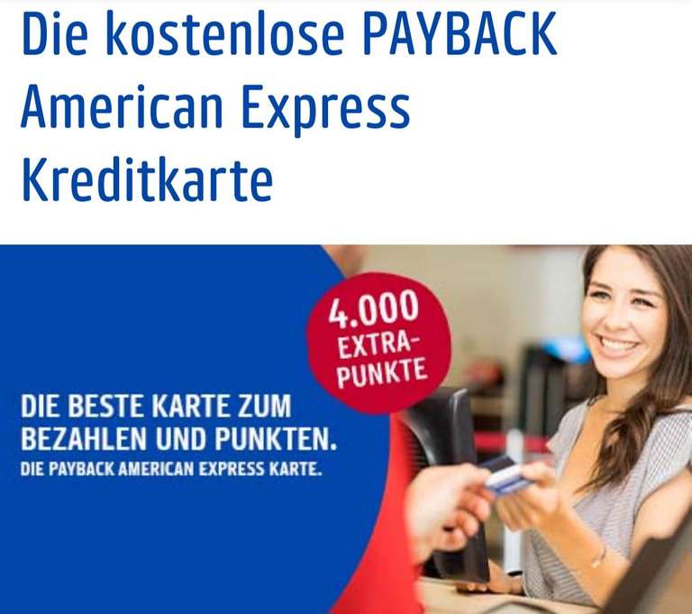 AMEX 4.000 Extra Punkte auf die kostenlose American Express Payback Karte bis 05.02