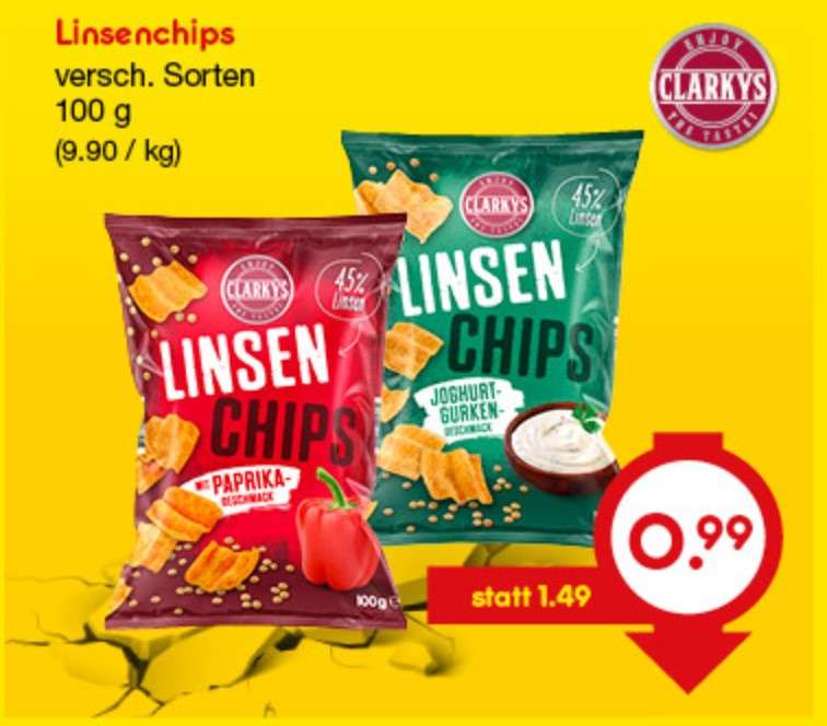 Netto Linsenchips - Preissenkung 1,49€ -> 0,99€ für 100g seit 10.7.23 offline - bundesweit