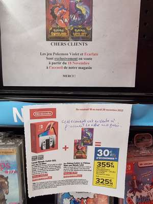 Nintendo Switch OLED + Pokémon Karmesin/Purpur Frankreich/Schweiz