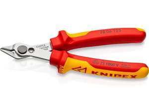 Knipex Electronic Super Knips VDE isoliert mit Mehrkomponenten-Hüllen, VDE-geprüft 125 mm 78 06 125, gratis Lieferung