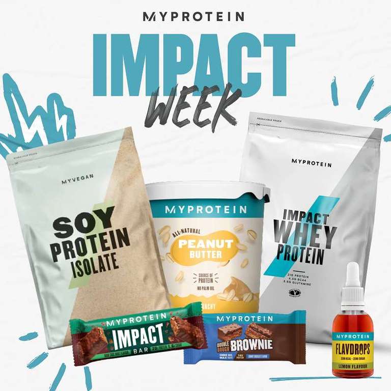 Myprotein Impact Week mit wechselnden Tagesangeboten: z.B. 46% auf Bestseller am Donnerstag + kostenloser Versand ab 25€ (ab 18 Uhr)