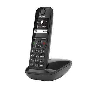(Prime) Gigaset AS690 Schnurloses DECT-Telefon, großes und kontrastreiches Display, Freisprechfunktion, Anrufschutz, schwarz