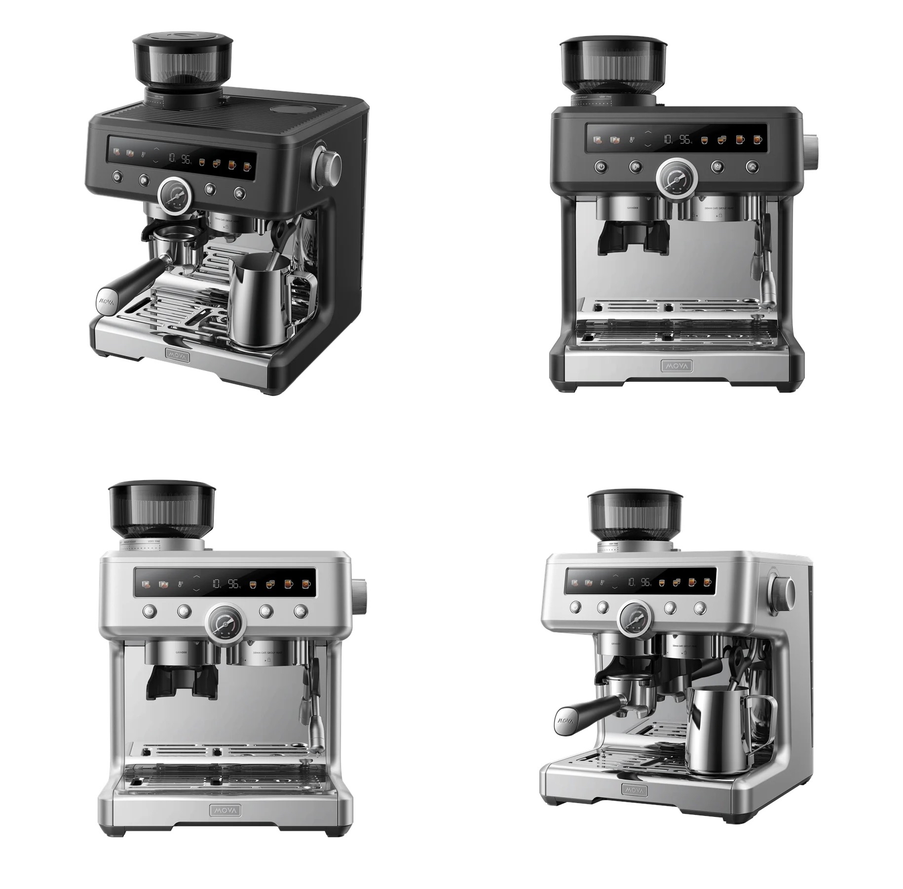 [Proshop] MOVA S20 Pro Siebträgermaschine (integriertes Mahlwerk, Touch-Display, Pre-Infusion) in Silber & Schwarz lieferbar