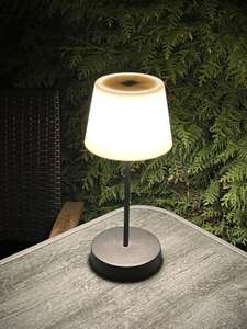 Tischleuchte Akku kabellos LED dimmbar Innen Außen Tischlampe Warmweiß Bioledex