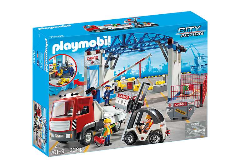 Playmobil 70169, Cargo-Halle mit Transportfahrzeugen