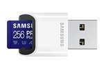 Samsung PRO Plus microSD 256 GB, inkl. USB-Kartenleser 33,99€ - inkl. SD-Adapter 24,99€