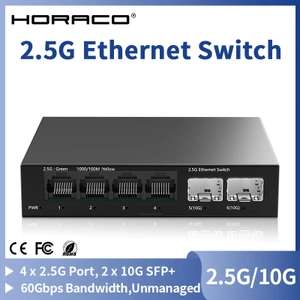 Horaco 2,5 Gigabit Switch mit 2x 10Gigabit SFP