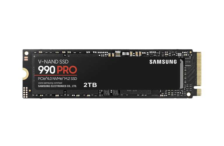 Samsung 990 PRO M.2 NVMe SSD (MZ-V9P2T0BW), 2 TB, PCIe 4.0, 7.450 MB/s Lesen, 6.900 MB/s Schreiben