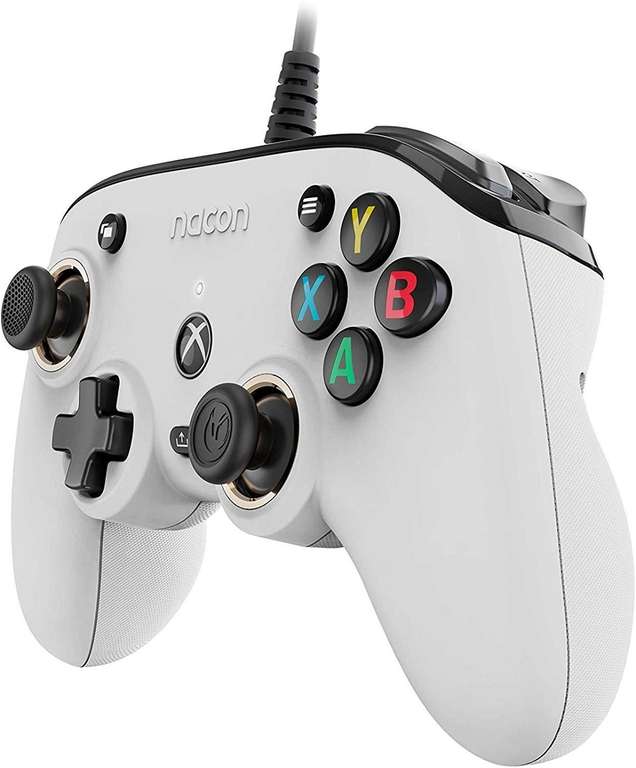[Alza] NACON Pro Compact Controller in Weiß (3m USB-Kabel, benutzerdefinierte Tastenbelegung, mit Vibration) | für Xbox & PC