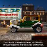 FUNWHOLE Steampunk Vintage Fahrzeug mit LED Licht, 282 Teile Klemmbausteine (Prime}