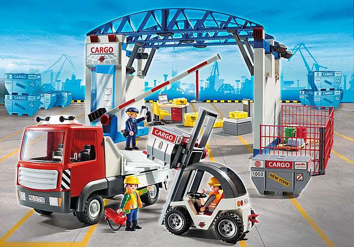 Playmobil: Cargo-Halle mit Transportfahrzeugen (70169)