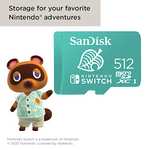 SanDisk microSDXC UHS-I Speicherkarte für Nintendo Switch 512 GB (U3, Class 10, 100 MB/s Übertragung, mehr Platz für Spiele)