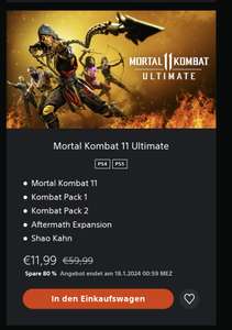 PS 4/5 Mortal Kombat 11 Ultimate inkl. sämtlicher Charakter-Packs
