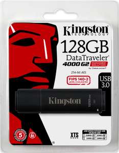Kingston DataTraveler 4000G2 128GB USB 3.0 Stick mit 256-bit AES Encryption US-FIPS zertifiziert BESTPREIS!