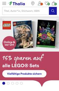 15% auf alle LEGO Sets (Star Wars, Technic, Harry Potter, Creator 3in1, Ninjago) online&vor Ort, z.B. Figur Weltraum Serie 26 2,97€ [Thalia]
