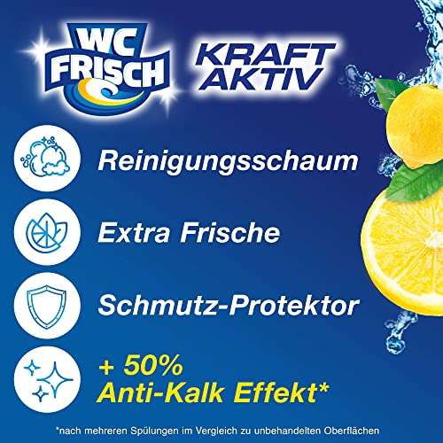 (Prime Day) WC FRISCH Kraft Aktiv WC-Reiniger Lemon, 10er Pack