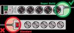 3x Brennenstuhl Super Solid Line Überspannungsschutz-Steckdosenleiste (je 8x Schuko in 45°-Anordnung, Sicherheitsschalter, 2.5m Kabel)