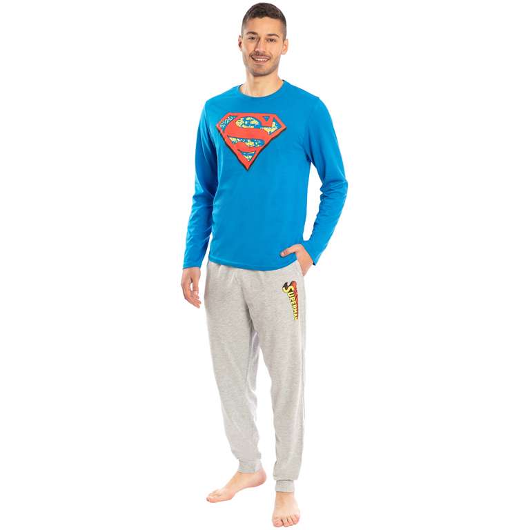 Herren Pyjama Sets Superman, Spider-Man etc. (2-tlg.) für je 13,94€