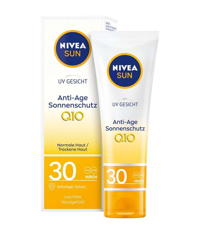 [Prime Sparabo] 3€ Sofortrabatt beim Kauf von Nivea Sun, z.B. NIVEA SUN UV Gesicht Sensitiv Sonnencreme LSF 50+ (1 x 50 ml)