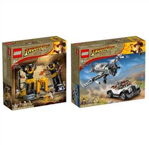LEGO Indiana Jones Flucht aus dem Grabmal 77013 (mit Payback 24,79€) / Flucht vor dem Jagdflugzeug 77012 24,79€ (mit Payback 23,29€)