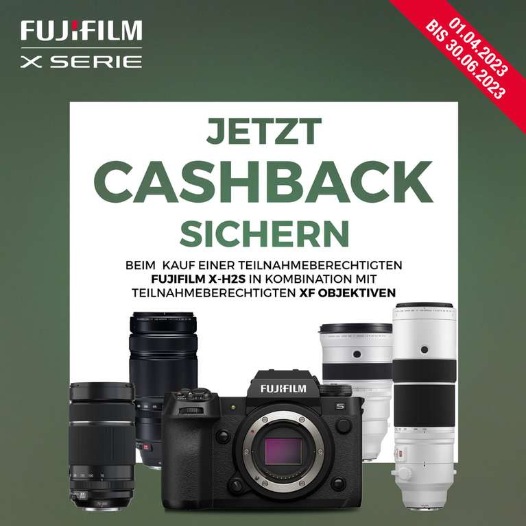 Fujifilm Cashback-Aktion auf X-HS2 Systemkamera + berechtigtes Objektiv (200€/300€/400€)