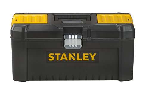Stanley STHT0-51310 20oz Fiberglass Curved Claw Hammer, 570g + Stanley Werkzeugkoffer Essential, STST1-75518, leer, mit Metallschließen
