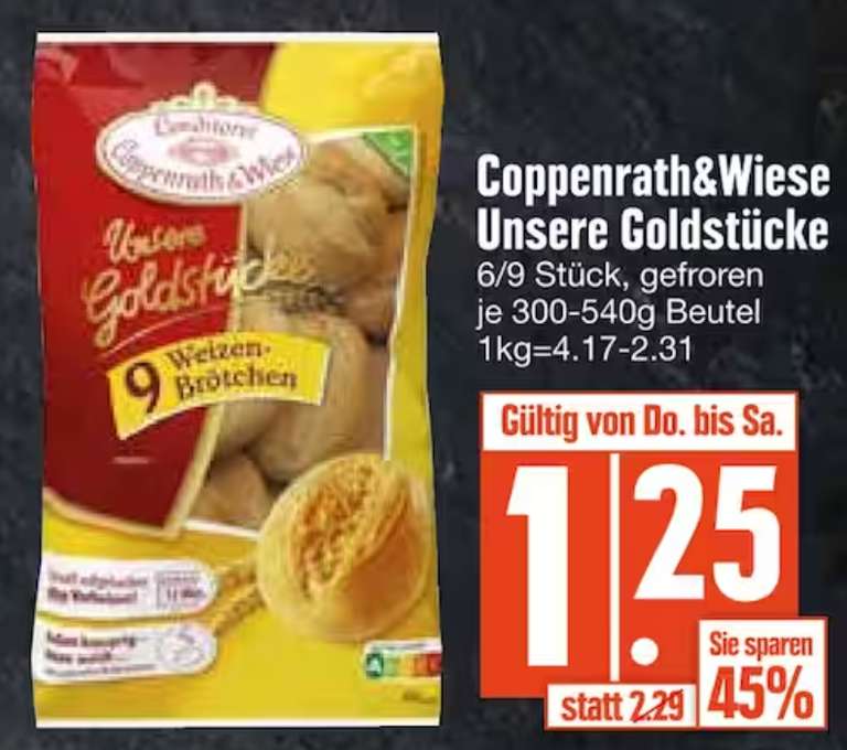 Coppenrath & Wiese Brötchen versch. Sorten für 0,25 € pro Beutel ( Angebot + Coupon) [Edeka Südbayern] - Freebie möglich!
