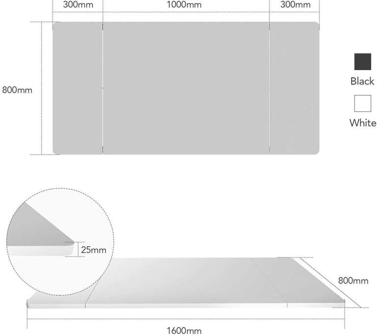 Flexispot Schreibtisch EB2-SET - 160cmx80cm (Tischplatte inkl.) - Schwarz/Weiß & Grau/Weiß & Weiß/Weiß [Otto]