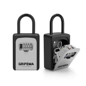 [Amazon Prime] GRIFEMA Schlüsseltresor mit Bügel Wetterfest - Schlüsselsafe 4 Stellig, Schlüsselbox aus Zinklegierung