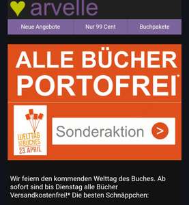 Arvelle (Terrashop-Marke): Bücher und Mängelexemplare versandkostenfrei zum Welttag des Buches