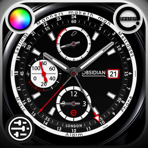 [Google Playstore] OBSIDIAN 2.1 analog watch face
