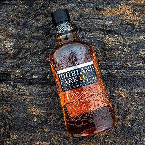 [PRIME/Sparabo] Highland Park 12 Jahre Viking Honour Single Malt Scotch Whisky (1 x 0.7 l) – vollmundiger, rauchiger Geschmack
