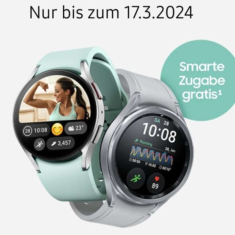 Gratiszugabe Withings Body Smart Waage oder BPM Connect bei Kauf einer Samsung Galaxy Watch 6 oder Watch 6 Classic