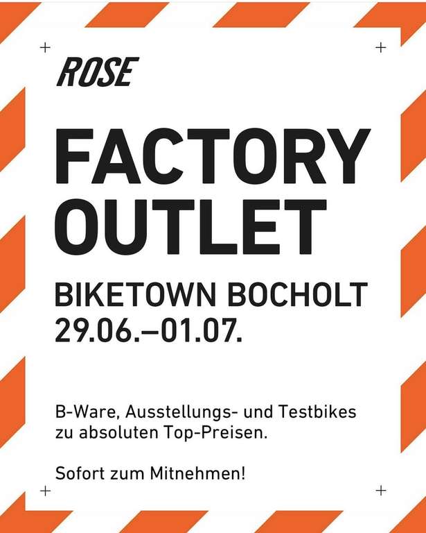 Lokal Bocholt - RoseBikes Factory Outlet - B-Ware z.B. Rose Multistreet Damen statt 1499 Euro (neu)