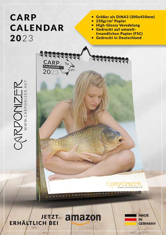 Carponizer Karpfenkalender 2023 passend zum Jahreswechsel (Prime)
