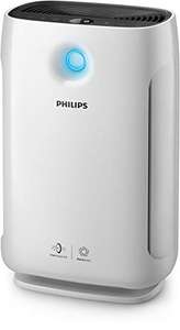 Philips Series 2000 Luftreiniger – entfernt Pollen, Staub, Viren und Aerosole* bis zu 79 m²,Sleep-Modus (AC2887/10), Weiß-schwarz