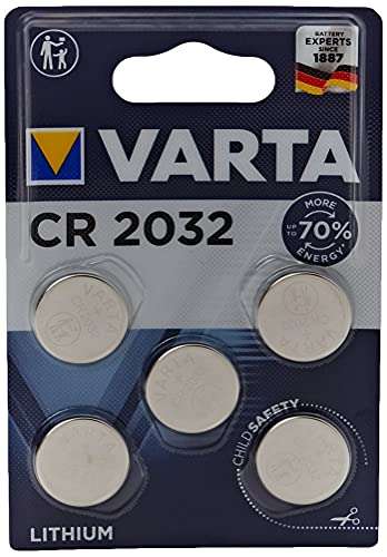 VARTA CR2032 Knopfzellen (5er Pack) [Amazon Prime]