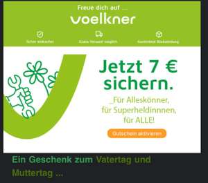 Völkner 7 € Gutschein *personalisiert*