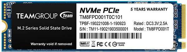 Team Electronic Group MP33 PRO M.2 1TB - PCI Express 3.0 3D NAND NVMe