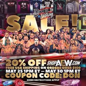 20% Double or Nothing Sale (Shop.aew.com)
