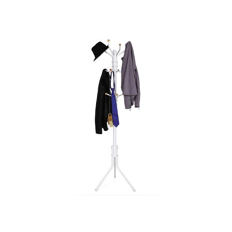 SONGMICS Garderoben-/ Kleiderständer aus Metall (44 x 44 x 182cm, Weiß) | Neukundenrabatt